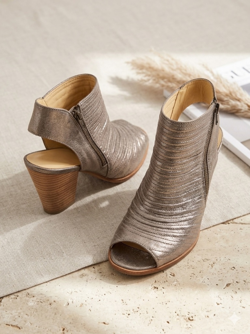 Paul Green Cayenne Peep Toe Bootie – Made in Austria – Size UK 4 / US 6.5